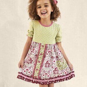 Matilda Jane Heart to Heart Floral Medallion Dress Size 12 Cottagecore Whimsical